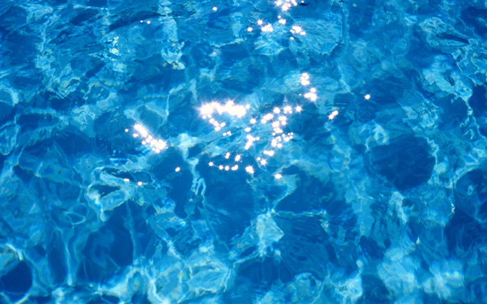 Água, bokeh, azul, luz solar Papéis de Parede, imagem
