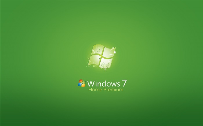 Windows 7 Home Premium, fundo verde Papéis de Parede, imagem