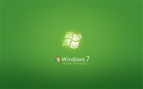 Windows 7 Home Premium, fundo verde HD Papéis de Parede