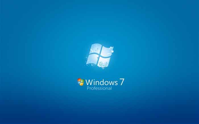 Windows 7 Professional, fundo azul Papéis de Parede, imagem