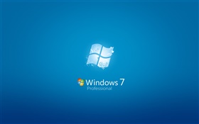 Windows 7 Professional, fundo azul