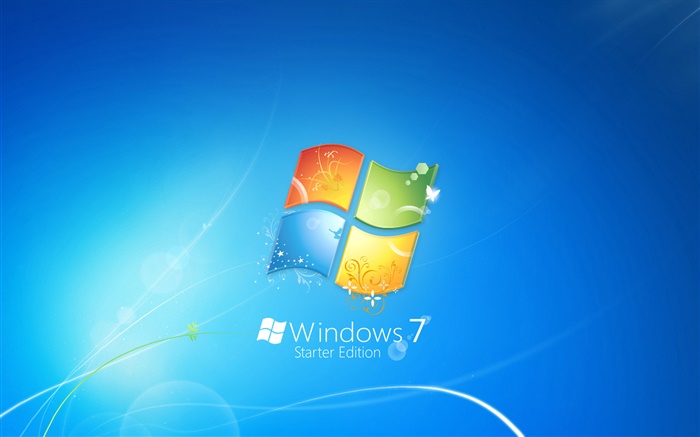 Windows 7 Starter Edition, fundo azul Papéis de Parede, imagem