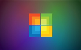 9 logotipo do Windows, fundo diferente HD Papéis de Parede