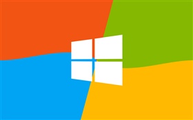 O Windows 9 logotipo, quatro cores de fundo