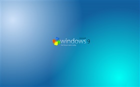 Sistema Windows 9, fundo azul