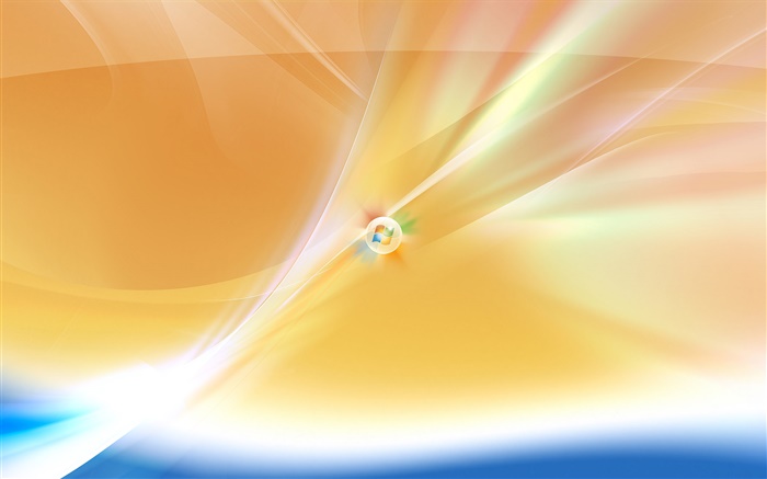 Logotipo do Windows, fundo abstrato, laranja e azul Papéis de Parede, imagem