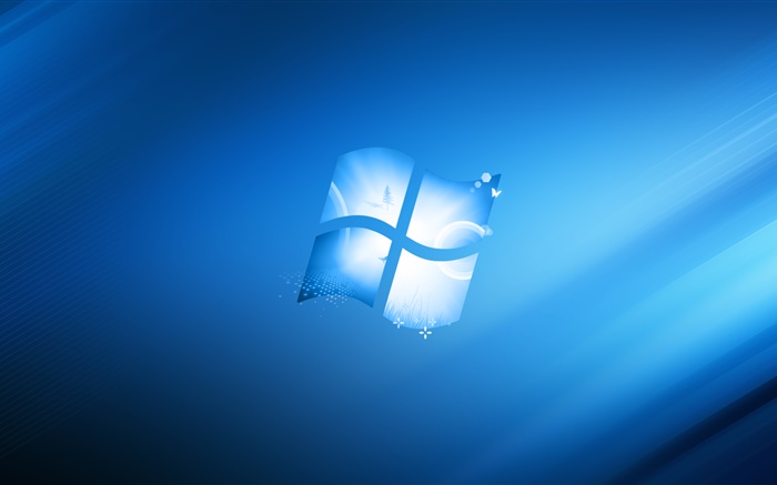 Logotipo do Windows, fundo azul estilo Papéis de Parede, imagem