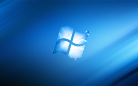 Logotipo do Windows, fundo azul estilo HD Papéis de Parede