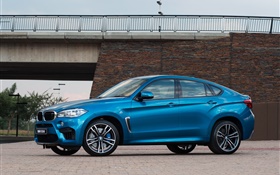 2015 BMW X6M ZA-spec F16 carro azul SUV HD Papéis de Parede