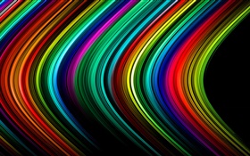 Linhas abstratas, listras, colorido, luz, raios HD Papéis de Parede