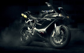 Ducati 848 Evo motocicleta preta HD Papéis de Parede