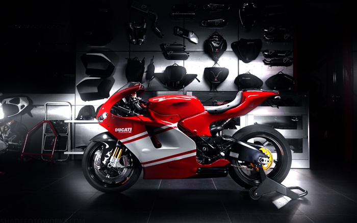 Motocicleta vermelha Ducati Papéis de Parede, imagem
