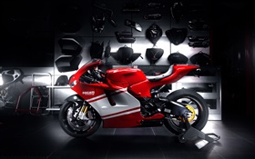 Motocicleta vermelha Ducati HD Papéis de Parede
