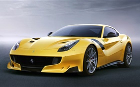 Ferrari F12 supercar amarelo HD Papéis de Parede