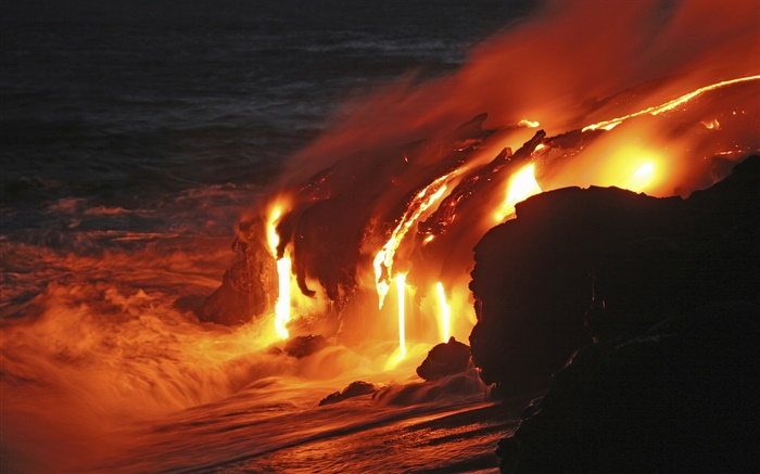 Fluxo de lava de Kilauea, Havaí Papéis de Parede, imagem