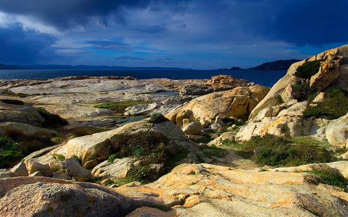 Rochas da Sardenha, mar Papéis de Parede, imagem
