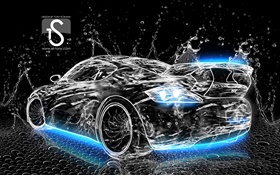 Água carro respingo, design criativo, retrovisores HD Papéis de Parede