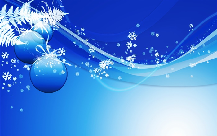 Natal temático imagens, bolas, azul estilo Papéis de Parede, imagem