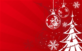 Árvore de Natal, estrelas, bolas, imagens vetoriais HD Papéis de Parede
