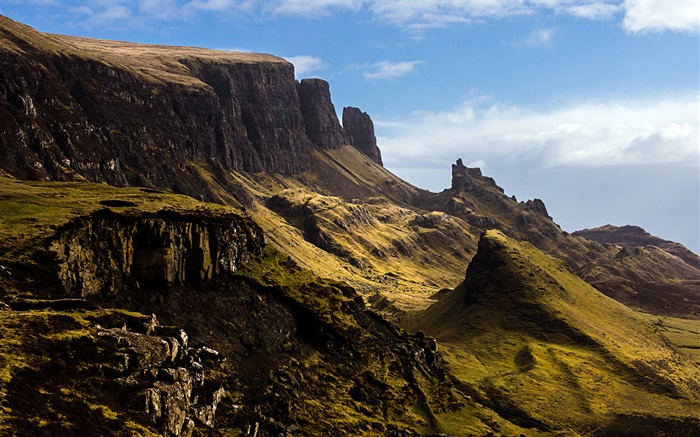 Slope, montanha, ilha de Skye, na Escócia, Reino Unido Papéis de Parede, imagem