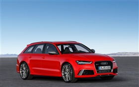 Audi RS 6 carro cor vermelha HD Papéis de Parede