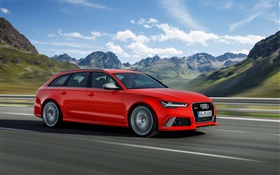 Audi RS 6 velocidades supercar vermelho HD Papéis de Parede
