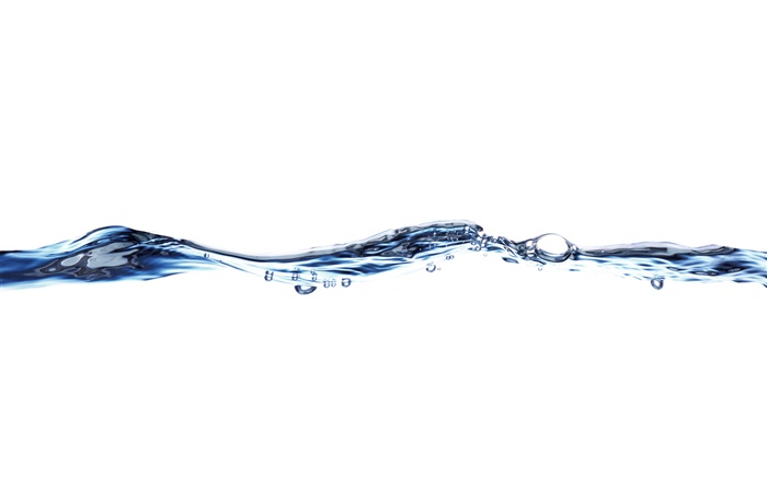 Água azul, bolha, fundo branco Papéis de Parede, imagem