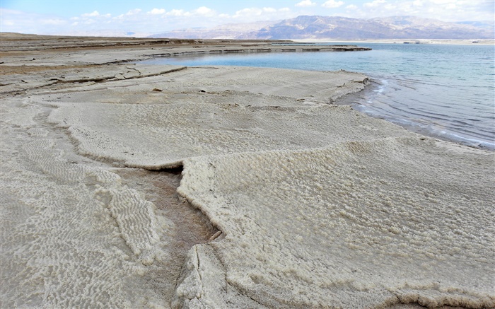 Mar Morto, costa, sal Papéis de Parede, imagem