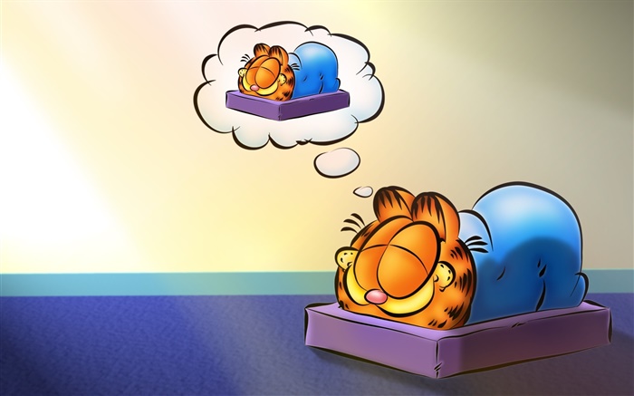 Garfield dormir, anime Papéis de Parede, imagem