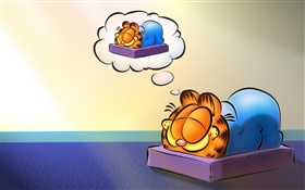 Garfield dormir, anime HD Papéis de Parede