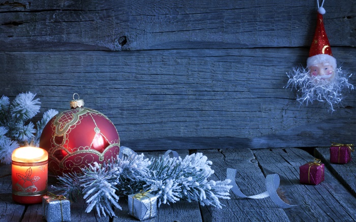 Feliz Natal, decoração, presentes, velas, bolas Papéis de Parede, imagem