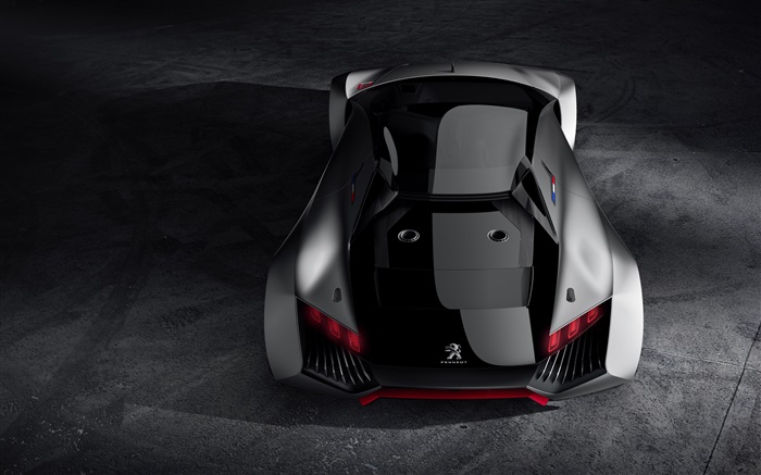 Peugeot Visão Gran Turismo conceito supercarro retrovisor Papéis de Parede, imagem