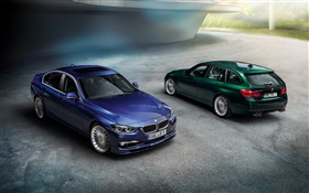 2013 Alpina BMW 3-Series carros F30 F31, azul e verde HD Papéis de Parede