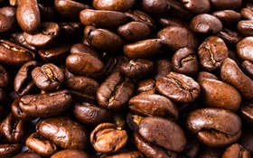 Os grãos de café close-up, de grãos