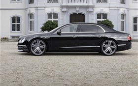 2015 Bentley Continental carro preto vista lateral HD Papéis de Parede