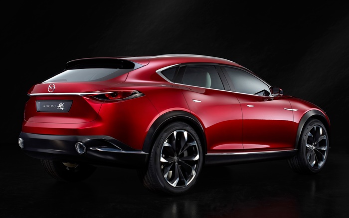 2015 Mazda Koeru conceito vermelho vista traseira do carro Papéis de Parede, imagem