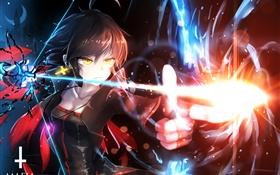 Anime uso da menina arco, magia, luz HD Papéis de Parede