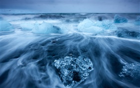 Ártico, gelo azul, oceano HD Papéis de Parede
