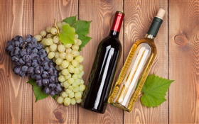 Bebidas, vinho, uvas, garrafas HD Papéis de Parede
