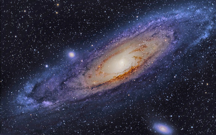 Galáxia, Andrômeda, belo espaço, estrelas Papéis de Parede, imagem