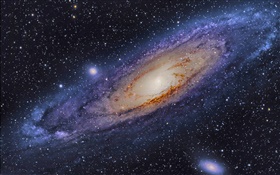 Galáxia, Andrômeda, belo espaço, estrelas