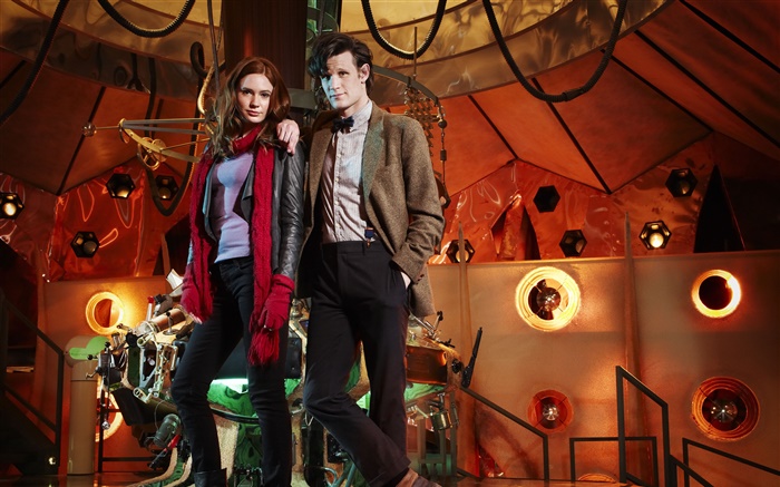 Matt Smith, Amy Pond, Doctor Who, série de televisão Papéis de Parede, imagem