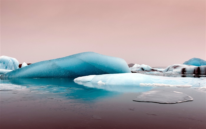 Mar, gelo, azul Papéis de Parede, imagem