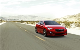 Subaru Impreza velocidade carro vermelho HD Papéis de Parede
