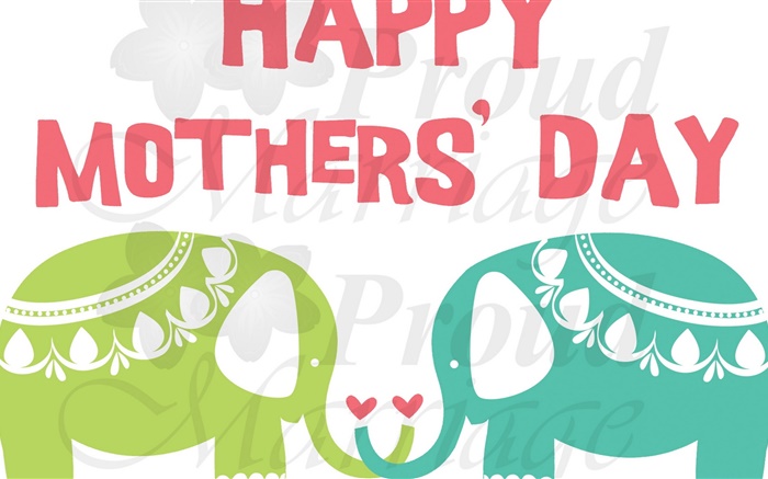 Feliz dia das mães, desejos, elefante, arte Papéis de Parede, imagem