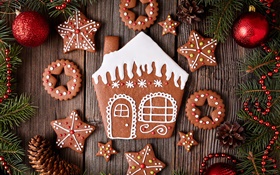 Feliz Natal, biscoitos, sobremesa, Ano Novo HD Papéis de Parede