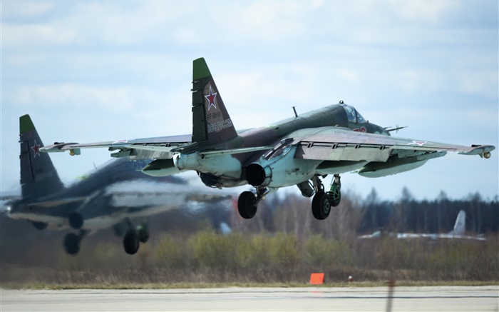 Su-25 caça subsônico decolar Papéis de Parede, imagem