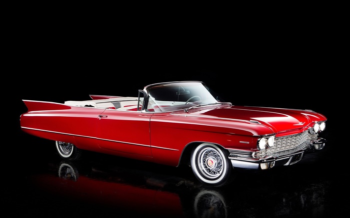 Cadillac 1960 sessenta e dois Convertible, cor vermelha Papéis de Parede, imagem