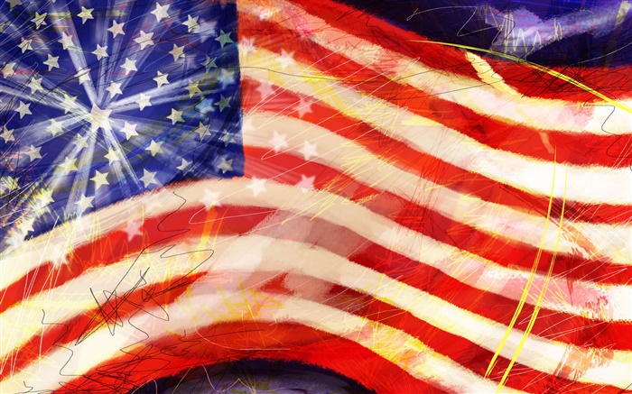 bandeira americana, pinturas de arte Papéis de Parede, imagem