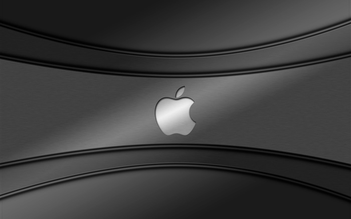 logotipo da maçã, fundo cinzento Papéis de Parede, imagem